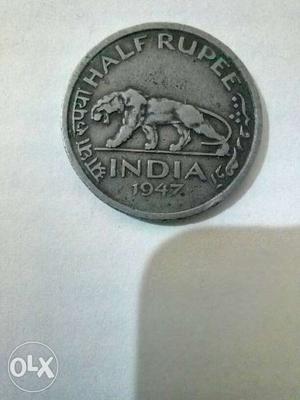 Half Rupee India  Coin