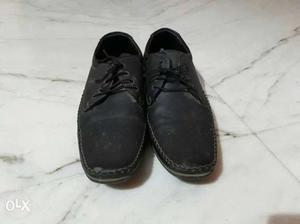 Men's Pair Of Black Leather Shoes