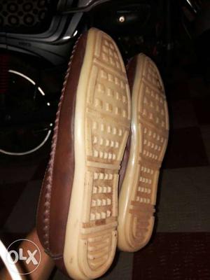 Pair Of Brown Leather Boat Shoes