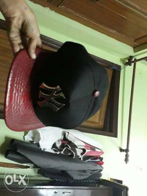 Red And Black Fitted Cap