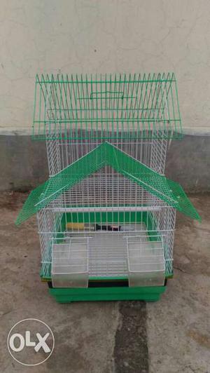 Bird Cage With Tray / Feeder /& Hanging