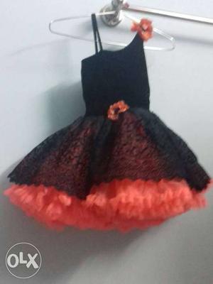 Black Floral Spaghetti Strap Midi Dress