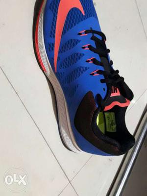 Blue And Red Nike Shoe