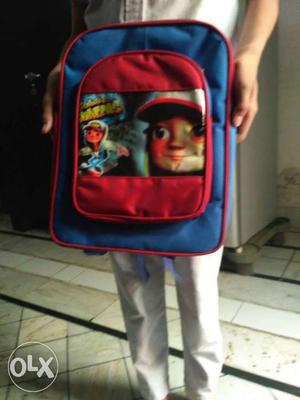 Blue And Red Subway Surfer Backpack
