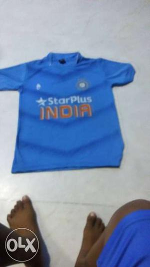 Blue Star Plus India Print Soccer Jersey