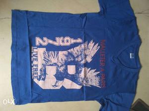 Blue V Neck T Shirt