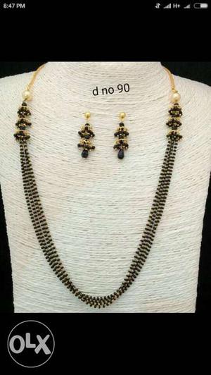 Gold And Black Chain Necklace for sale...