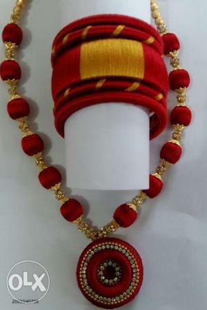 Gorgeous Red necklace & bangle set