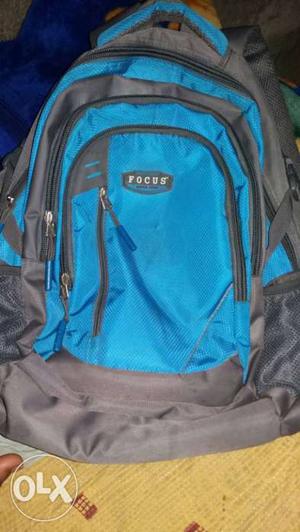 Gray And Blue Focus Backpack