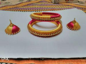 Pair of bangles with ear rings Jst at rs 180