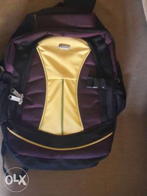 Purple And Beige Backpack