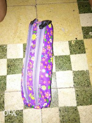 Purple, Green And Yellow Floral Pouch