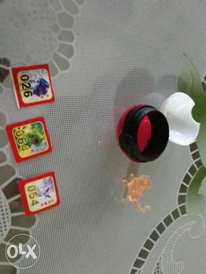 Three Pokemon Cards And A Pokeball with a secret pokemon
