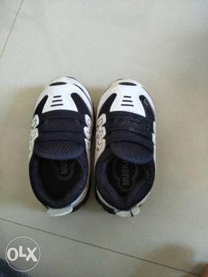 Toddler's White-and-black Shoes