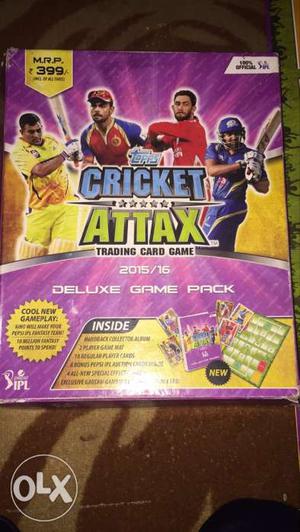 Topps Cricket Attax Trading Card Box and cards with the