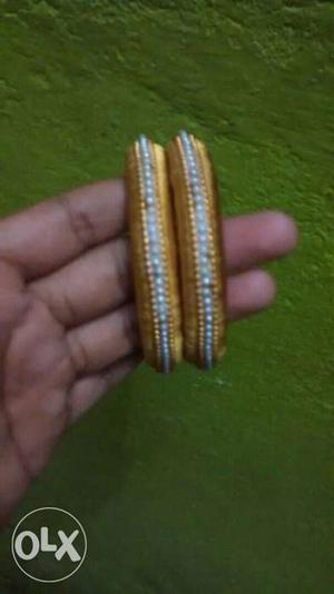 Two Gold-and-silver Bracelets