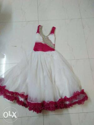 White long frock for 10 year girls