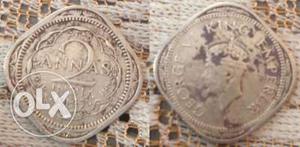 2 anna coin of british india