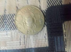 20 paise indian coin of