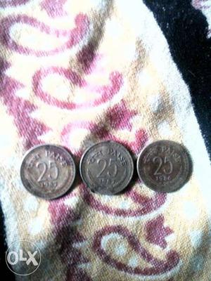 25 paise old coin..23 coin 