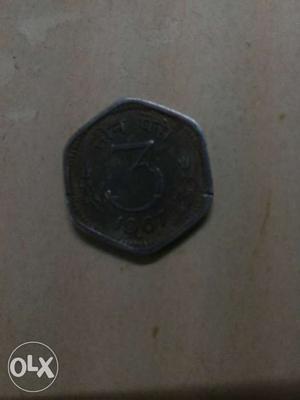3 India Paise  Coin