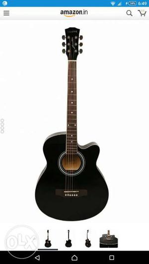 Black Cutaway Acoustic Guitar