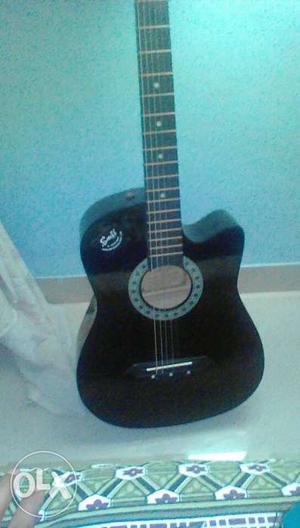 Black Single Cutaway Acoustic Guitar