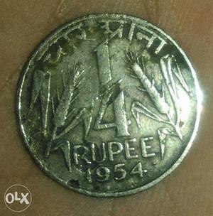 Char anna Silver Rupee  Round Coin