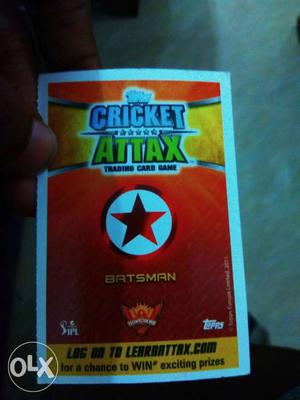 Cricket attacks card !! any cricket fan wana