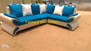 DF1 corner design sofa set back pillows poly 2+2+1+corner