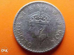 George VI Half Rupee  Original Silver Coins