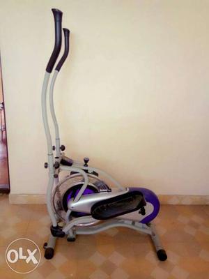 Gray And Purple Elliptical Trainer