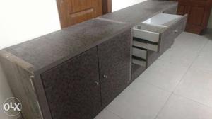 Gray Steel Sideboard Table