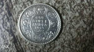  India One Rupee Silver coin