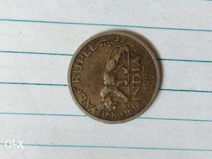Indian  Half Rupee Coin