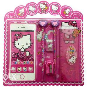 Pack of 12 Hello Kitty Iphone Shape Notebook Stationery Set