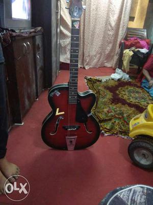 Red And Black Jazz Guitar