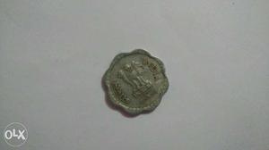 Silver 10paise Coin of 