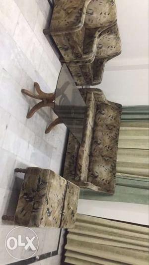 Sofa set with table in a good condition