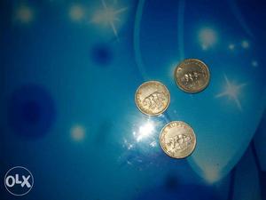 Three Silver 25 Indian Coins