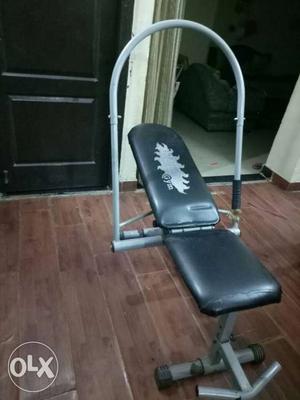 White And Black Leather Exercise Equipment