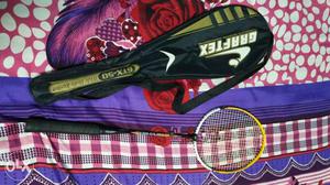 Yellow And White Badminton Racket