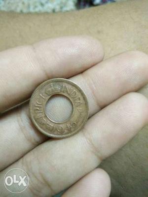 An old indian coin (kana paisa)