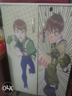 Ben 10 Printed Beige Wooden Wardrobe