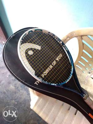 Blue And Black Tennis Racket With Bag