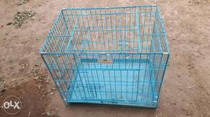 Blue Collapsible Pet Crate