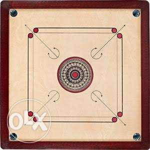 Brown And Red Carrom Board