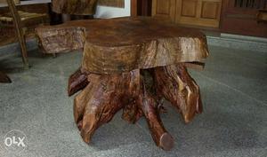 Brown Natural Wood Table