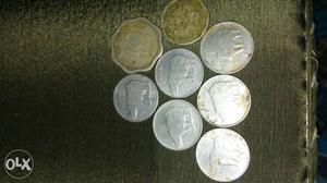Eight Pieces Of Indian Coins