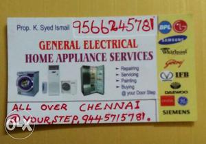 General Electrical Businesd Card